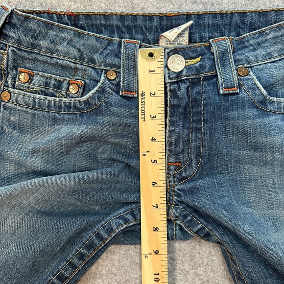 True Religion Bobby Jeans Womens Size 30 Blue Denim Bootcut Lowrise Medium Wash - Picture 10 of 16